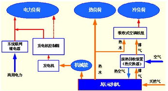 冷热电三联供的工艺流程图